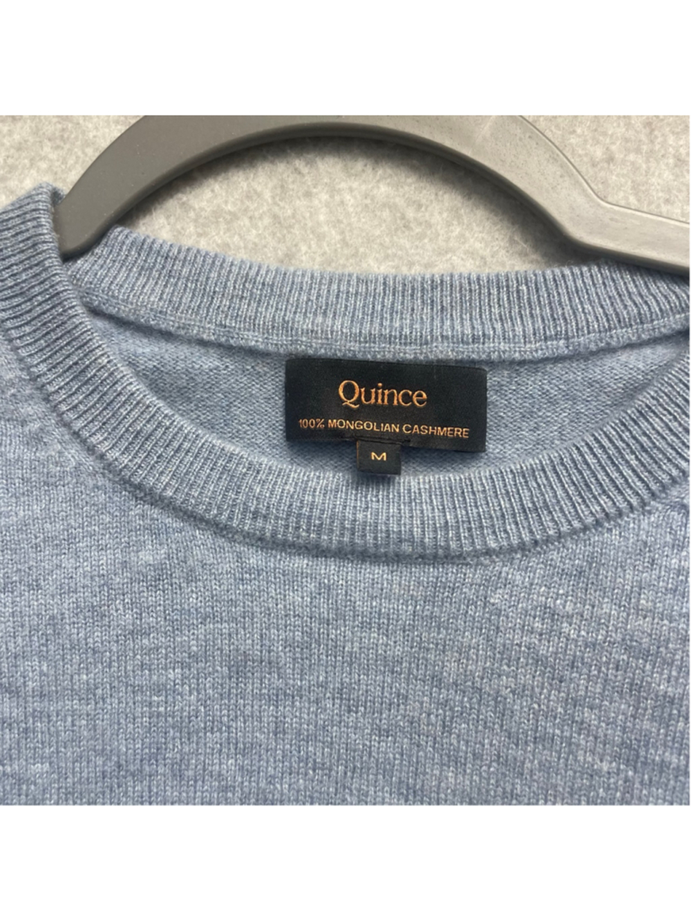 Quince 100% Mongolian Cashmere Crewneck Sweater Blue M - Picture 4 of 9